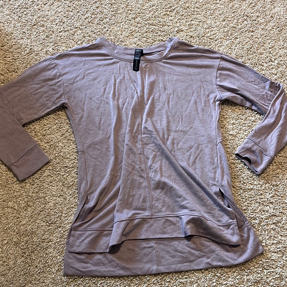 Purple long sleeve shirt